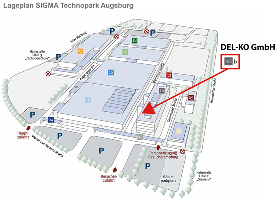 DEL-KO GmbH Wegbeschreibung Lageplan