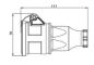 Preview: Kupplung Schutzkontaktkupplung Vollgummi mit Klappdeckel 250V IP54 PCE 2522-ss