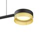 Preview: Hell Mesh LED Pendelleuchte 4-fach Warmweiss Dimmbar stufenlos höhenverstellbar Schwarz/Gold 20618/3-06