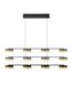 Preview: Hell Mesh LED Pendelleuchte 4-fach Warmweiss Dimmbar stufenlos höhenverstellbar Schwarz/Gold 20619/4-06