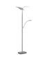 Preview: Hell Dual LED Stehleuchte 3-fach Dimmbar 182cm CCT Nickel matt 60458/2-92