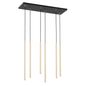 Preview: Bioledex Tamrisal Pendelleuchte 6-fach G9 gold 70x130x22cm Made in Europe