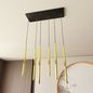 Preview: Bioledex Tamrisal Pendelleuchte 6-fach G9 gold 70x130x22cm Made in Europe