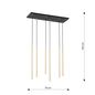 Preview: Bioledex Tamrisal Pendelleuchte 6-fach G9 gold 70x130x22cm Made in Europe