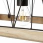 Preview: Brilliant Narcy Pendelleuchte, 3-flammig E27 Burned Steel Holz FSC 93587/71