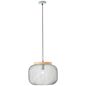 Preview: Brilliant Giada LED Pendelleuchte 39cm Hellgrün Holz 99111/63