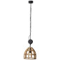 Preview: Brilliant Matrix Nature Pendelleuchte 34cm E27 Antik Holz Schwarz Korund 99155/66