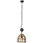 Preview: Brilliant Matrix Nature Pendelleuchte 34cm E27 Antik Holz Schwarz Korund 99155/66