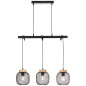 Preview: Brilliant Giada Pendelleuchte, 3-flammig E27 Schwarz Holz FSC 99282/76