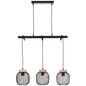 Preview: Brilliant Giada Pendelleuchte, 3-flammig E27 Schwarz Holz FSC 99282/76