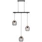 Preview: Brilliant Giada Pendelleuchte, 3-flammig E27 Schwarz Holz FSC 99282/76