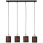 Preview: Brilliant Vonnie Pendelleuchte, 4-flammig E27 Schwarz Holz Made in Europe, FSC 99413/76