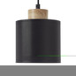 Preview: Brilliant Vonnie Pendelleuchte, 4-flammig E27 Schwarz Holz Made in Europe, FSC 99413/76