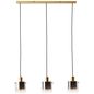 Preview: Brilliant Osaki Pendelleuchte, 3-fach E27 Gold Rauchglas 99612/16