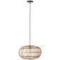 Preview: Brilliant Woodball Pendelleuchte, 1-fach E27 Schwarz Matt Natur 99883/06