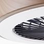 Preview: Brilliant Slimline LED Deckenleuchte 49cm mit Ventilator 40W Natur Schwarz Nachtlicht, Timer, Ventilator G60060/09