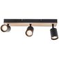 Preview: Brilliant Jello Wood LED Spotbalken, 3-fach GU10 10W/4,5W Warmweiß Schwarz Holz G93070/76