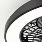 Preview: Brilliant Mazzaro LED Deckenleuchte 48,5cm mit Ventilator 40W Schwarz Nachtlicht, Timer, Ventilator G93854/06