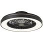 Preview: Brilliant Mazzaro LED Deckenleuchte 48,5cm mit Ventilator 40W Schwarz Nachtlicht, Timer, Ventilator G93854/06