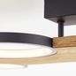 Preview: Brilliant Musti LED Deckenleuchte 100cm 40W Warmweiß Schwarz Holz G99275/76