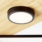 Preview: Brilliant Woodbridge LED Deckenleuchte 71x35cm, 2-fach 32W Warmweiß Schwarz Holz G99756/76