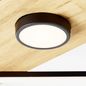 Preview: Brilliant Woodbridge LED Deckenleuchte 106x35cm, 3-fach 50W Warmweiß Schwarz Holz G99757/76