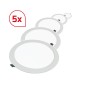 Preview: Dotlux 600095 LED-Downlight CIRCLEflat 6W 3000K inkl. Treiber Bundle 5 Stück