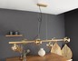 Preview: LUCE Design Neptun Pendelleuchte 6fach G9 Messingfarbe Champagne Glas