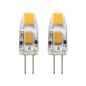 Preview: Eglo 110158 LED G4 2-fach Leuchtmittel 2x1,2W Ø10mm warmweiss dimmbar