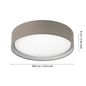 Preview: Eglo 31589 PASTERI LED 3-fach Deckenleuchte 3x3,6W Ø320mm Weiss Taupe warmweiss