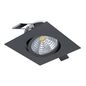 Preview: Eglo 33394 SALICETO LED Spotleuchte 6W 88x88mm Schwarz Klar Weiss neutralweiss dimmbar