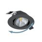 Preview: Eglo 33997 SALICETO LED Spotleuchte 6W Ø88mm Schwarz neutralweiss dimmbar