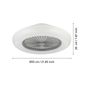 Preview: Eglo 35144 SAYULITA-L LED 3-fach Ventilator 3x12,6W Ø550mm Weiss Grau Milky steuerbare Lichtfarbe dimmbar