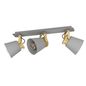 Preview: Eglo 43837 TWICKEN E27 3-fach Deckenleuchte 590x205mm Grau Gold