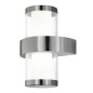 Preview: Eglo 94799 BEVERLY 1 LED Außen-Wand-/Deckenleuchte 2x3,7W Edelstahl Weiss Warmweiss IP44