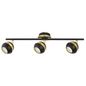 Preview: Eglo 95484 NOCITO LED GU10 3-fach Spotleuchte 3x3W 585x105mm Schwarz Gold