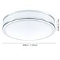 Preview: Eglo 95682 PALERMO 2 LED Deckenleuchte 15,6W Ø280mm Weiss Chrom warmweiss