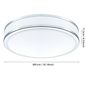 Preview: Eglo 95684 PALERMO 2 LED Deckenleuchte 20W Ø410mm Weiss Chrom warmweiss