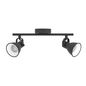 Preview: Eglo 98398 SERAS 2 LED GU10 2-fach Spotleuchte 2x3W 370x65mm Schwarz