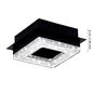 Preview: Eglo 99324 FRADELO 1 LED Deckenleuchte Wandleuchte 1x3,2W 140x140mm Schwarz Klar warmweiss