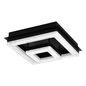 Preview: Eglo 99327 FRADELO 1 LED 4-fach Deckenleuchte 4x2W, 1x3,5W 260x260mm Schwarz Klar warmweiss