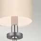 Preview: Elstead Felixstowe LED Wandleuchte G9 Chrom, Kunstseide in Jakobsmuschel-Optik Jakobsmuschel-taupe IP44