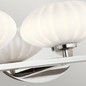 Preview: Elstead Pim LED Wandleuchte G9 3-fach Poliertes Chrom Satinierter, ummantelter Opal IP44