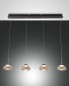 Preview: Fabas Luce LED Pendelleuchte Arabella 2000x140mm 32W Warmweiß Bernstein dimmbar