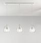 Preview: Fabas Luce Pendelleuchte Britton E27 2000x220mm Transparent