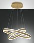 Preview: Fabas Luce LED Pendelleuchte Palau Ø600mm 1x66+1x44W Warmweiß Gold dimmbar