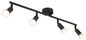 Preview: Globo Matrix Strahler 4-fach Schwarz Matt, Metall 13cm 57991-4S