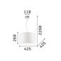 Preview: Ideal Lux WHEEL Pendelleuchte E27 3-fach ⌀425mm dimmbar Weiss 009681