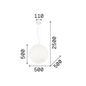 Preview: Ideal Lux MAPA BIANCO Pendelleuchte E27 ⌀500mm dimmbar Weiss 032122