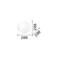 Preview: Ideal Lux MAPA BIANCO Wandleuchte E27 ⌀200mm dimmbar Weiss 059815